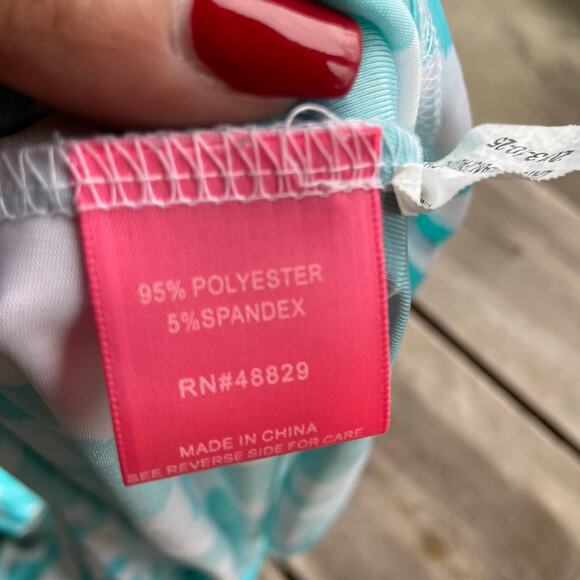 Whoops! Girls Dress Size 10 12 Maxi Blue White Chevron Sleeveless Tank - Picture 10 of 10